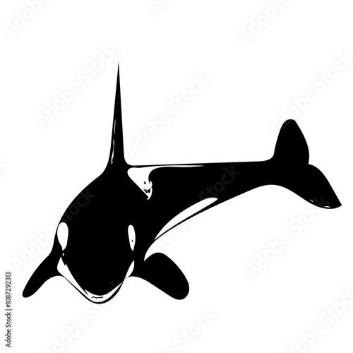 Orca animal vector ilustration design 