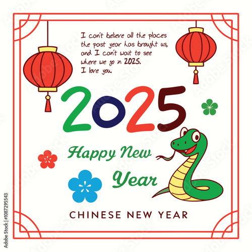 Happy new year vector template background illustration