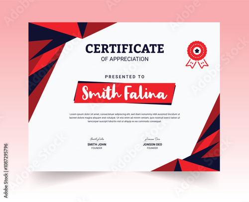 Appreciation & Achievement Certificate Template