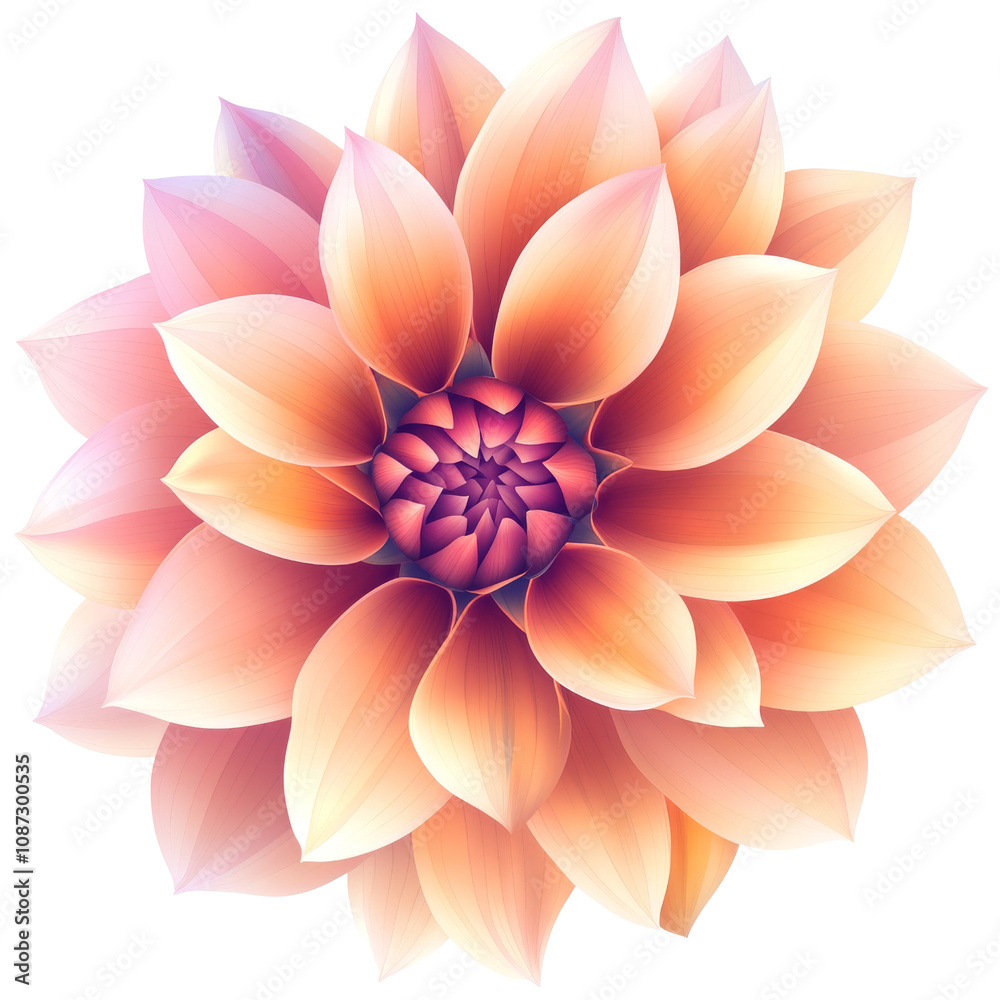 Fototapeta premium Floral bloom action nature digital art vibrant colors close-up beauty