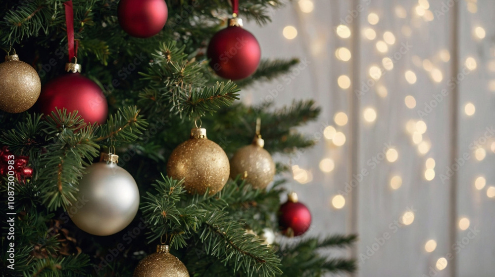 Decorated Christmas Tree with Holiday Cheer Decorated Christmas Tree with Holiday Cheer