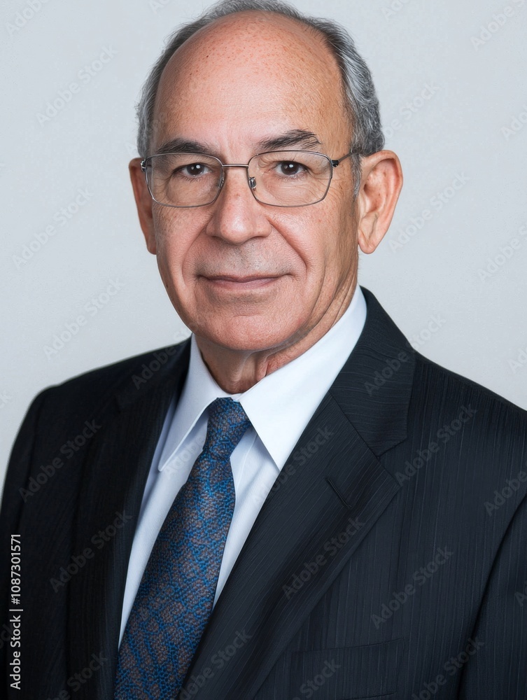 Full-length bust portrait of a lawyer, wearing a sharp suit and tie, looking confident and approachable, with light make-up, white background Full-length bust portrait of a lawyer, wearing a sharp suit and tie, looking confident and approachable, with light make-up, white background