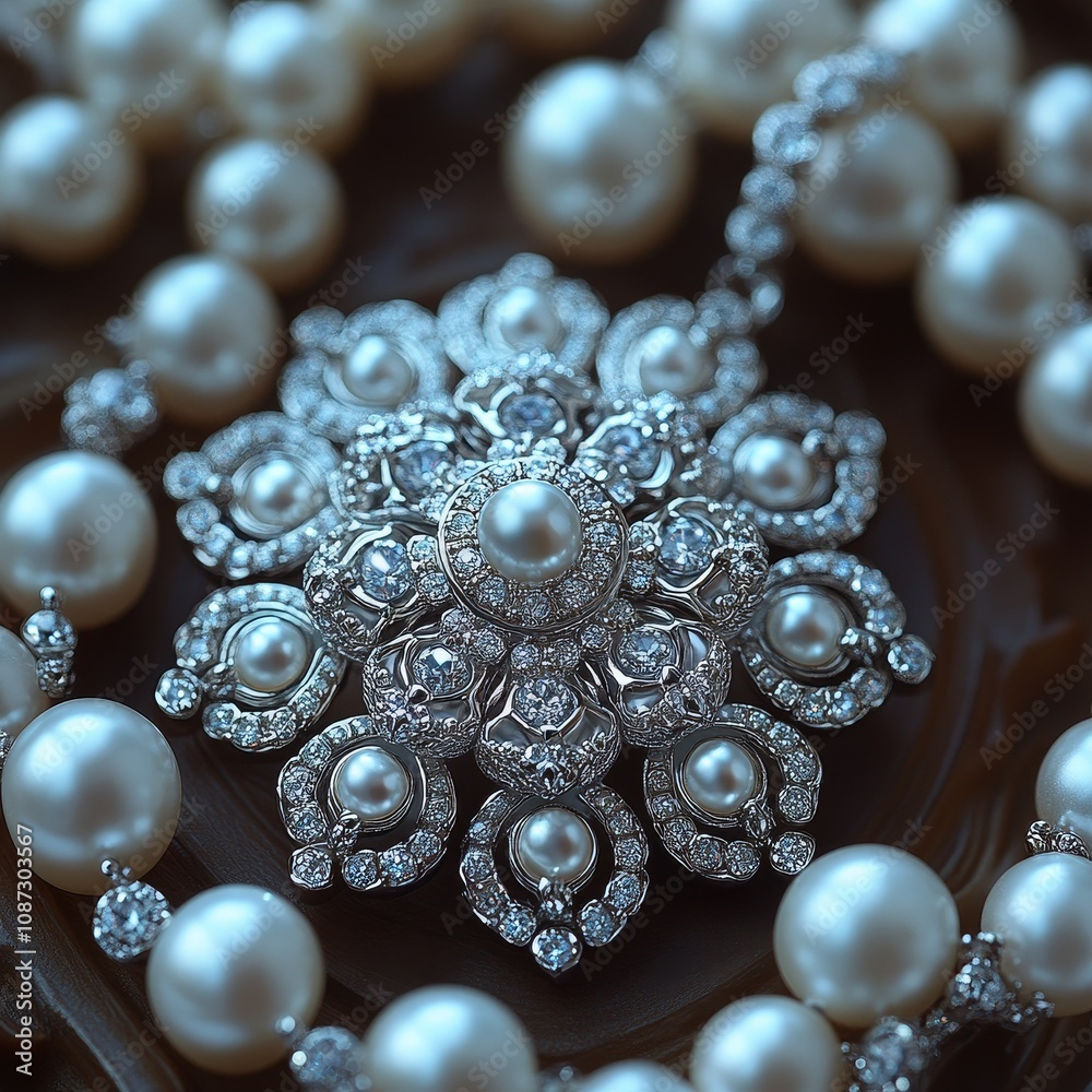Elegant Diamond and Pearl Pendant with Necklace
Elegant Diamond and Pearl Pendant with Necklace