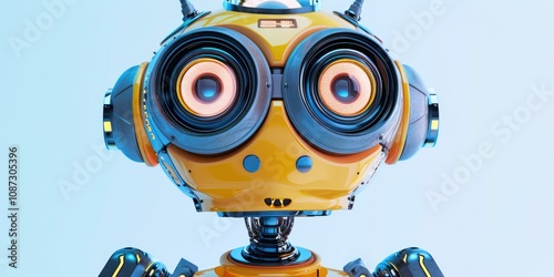 Surprised Expression of a Cartoon Robot