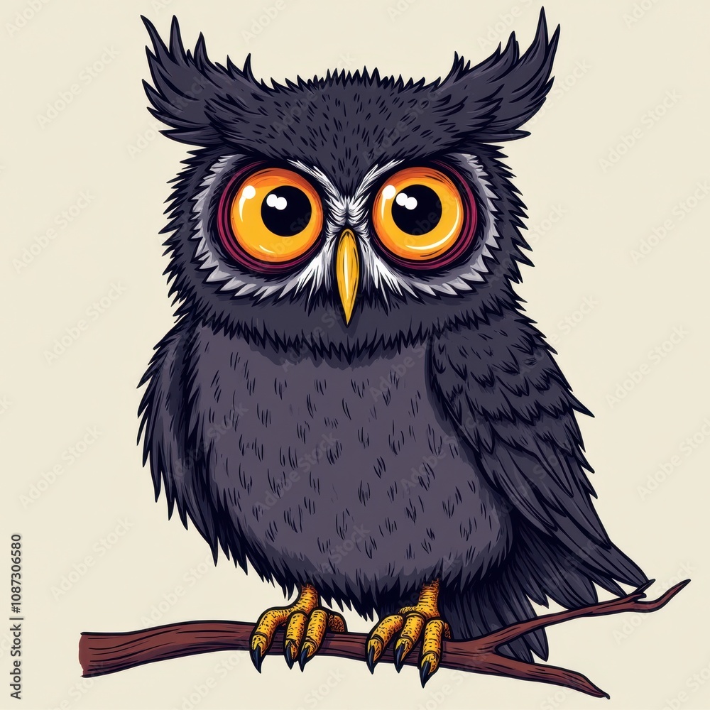 Owl in Dusty Environment