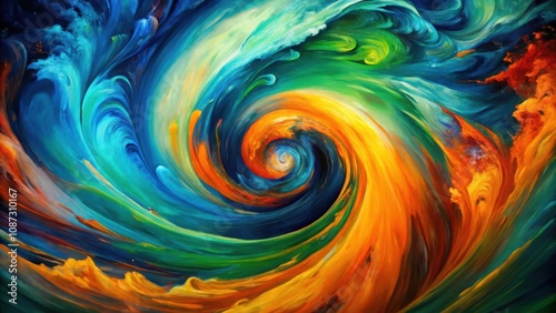 Wallpaper Mural Abstract Swirling Vortex of Colors A Kaleidoscope of Hues and Shapes in a Dynamic Composition Torontodigital.ca