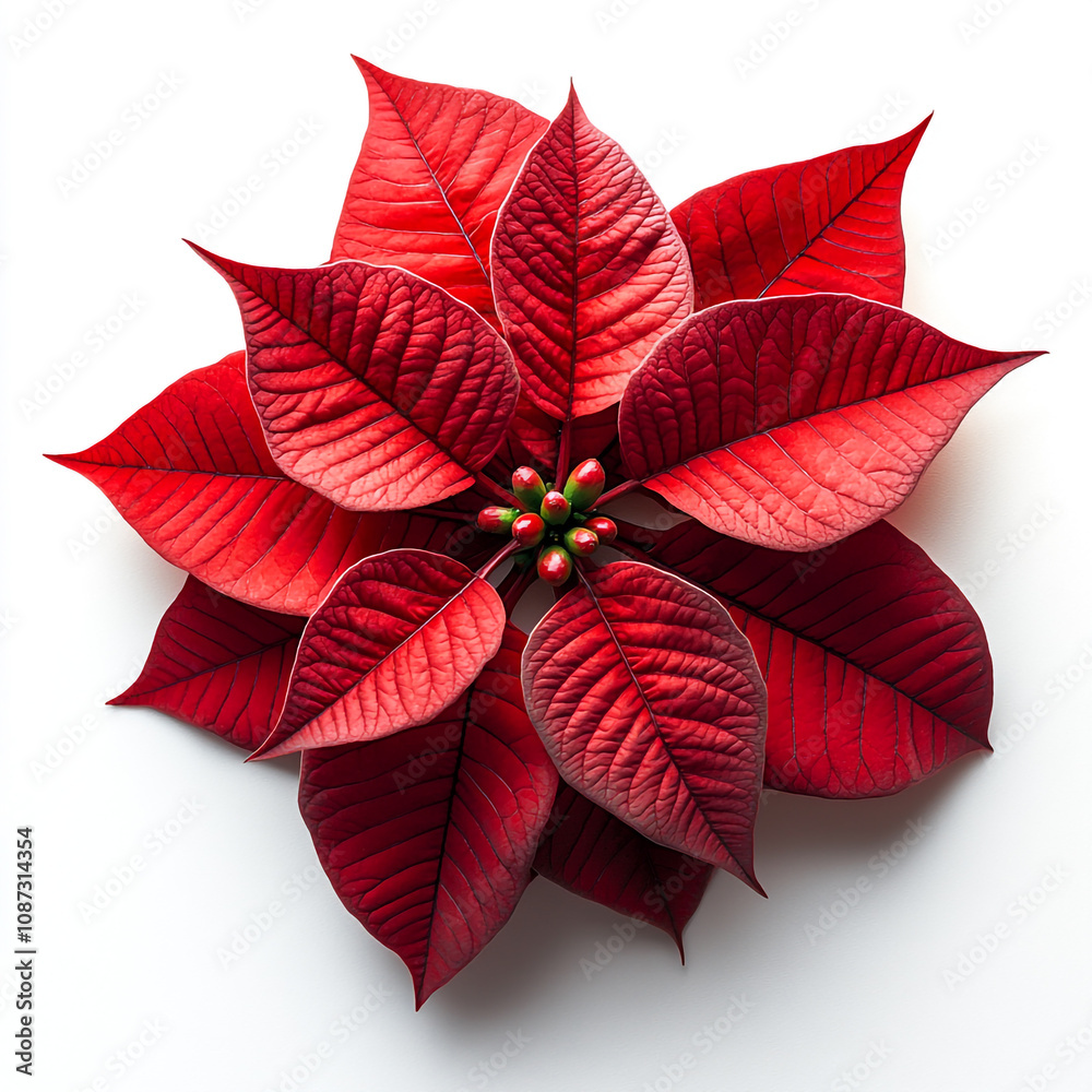 Poinsettia isolated on a white background Poinsettia isolated on a white background