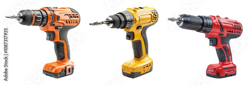 Colorful Cordless Power Drills for Diy Projects photo