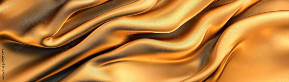 Luxurious golden silk fabric draped elegantly, showcasing smooth textures and rich colors, perfect for fashion and interior design projects. Luxurious golden silk fabric draped elegantly, showcasing smooth textures and rich colors, perfect for fashion and interior design projects.