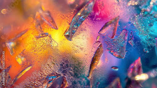 Holographic rainbow foil iridescent texture abstract hologram background