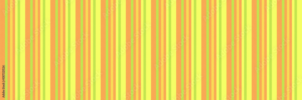 Obraz premium Costume fabric lines texture, material textile vertical pattern. Fashionable background vector stripe seamless in lime and red colors.