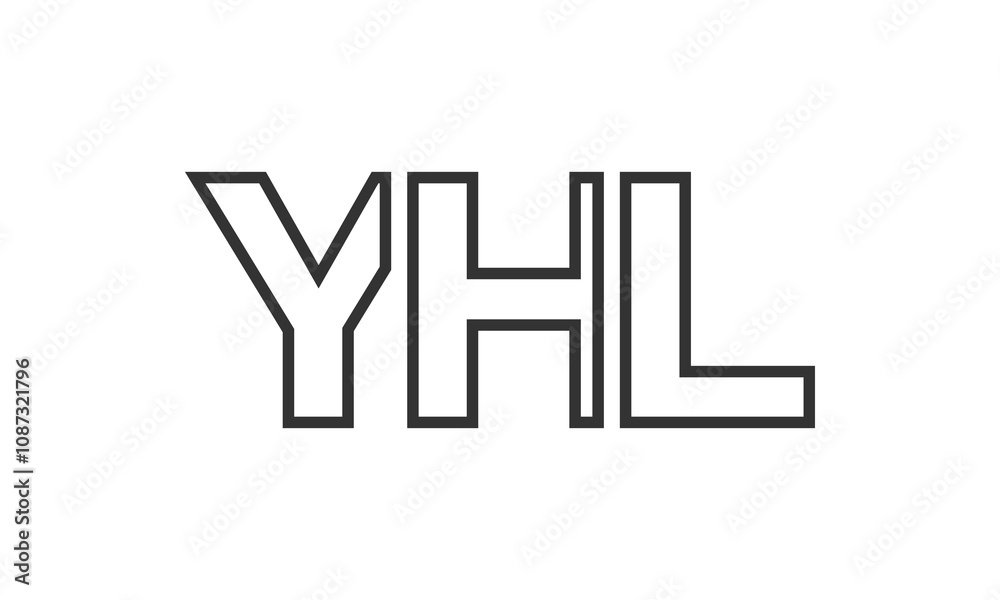 YHL logo design template with strong and modern bold text. Initial based vector logotype featuring simple and minimal typography. Trendy company identity. YHL logo design template with strong and modern bold text. Initial based vector logotype featuring simple and minimal typography. Trendy company identity.
