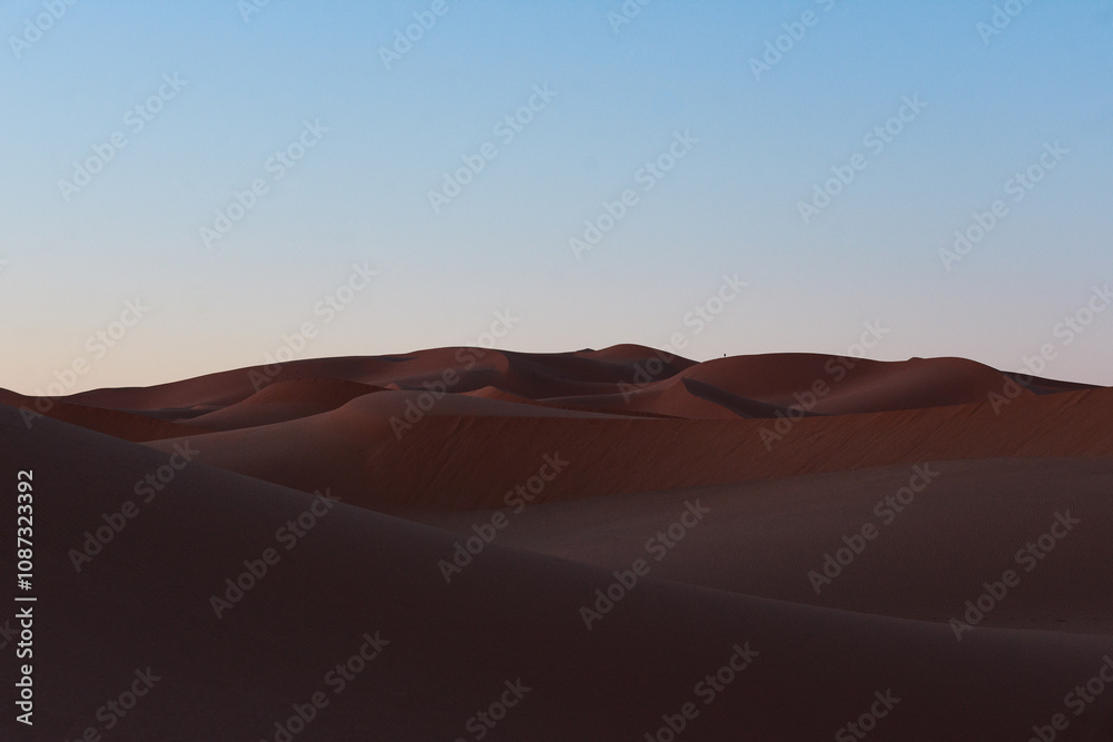 Serene Desert Landscape with Sand Dunes Serene Desert Landscape with Sand Dunes