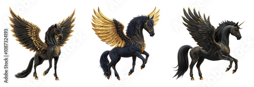 Majestic Mythical Winged Horses Art Collection