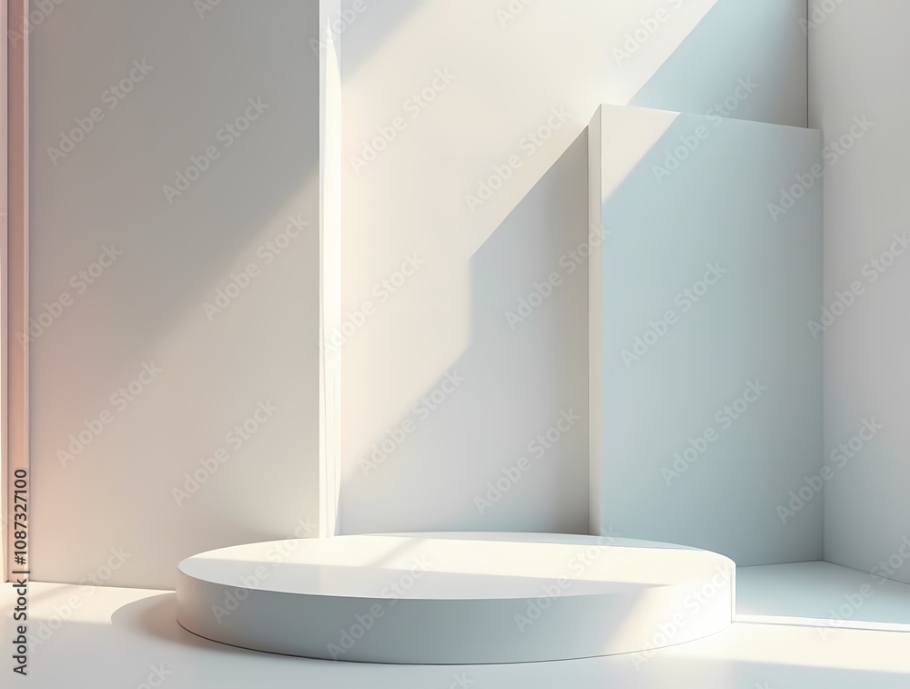 Podium for product display on abstract background Podium for product display on abstract background