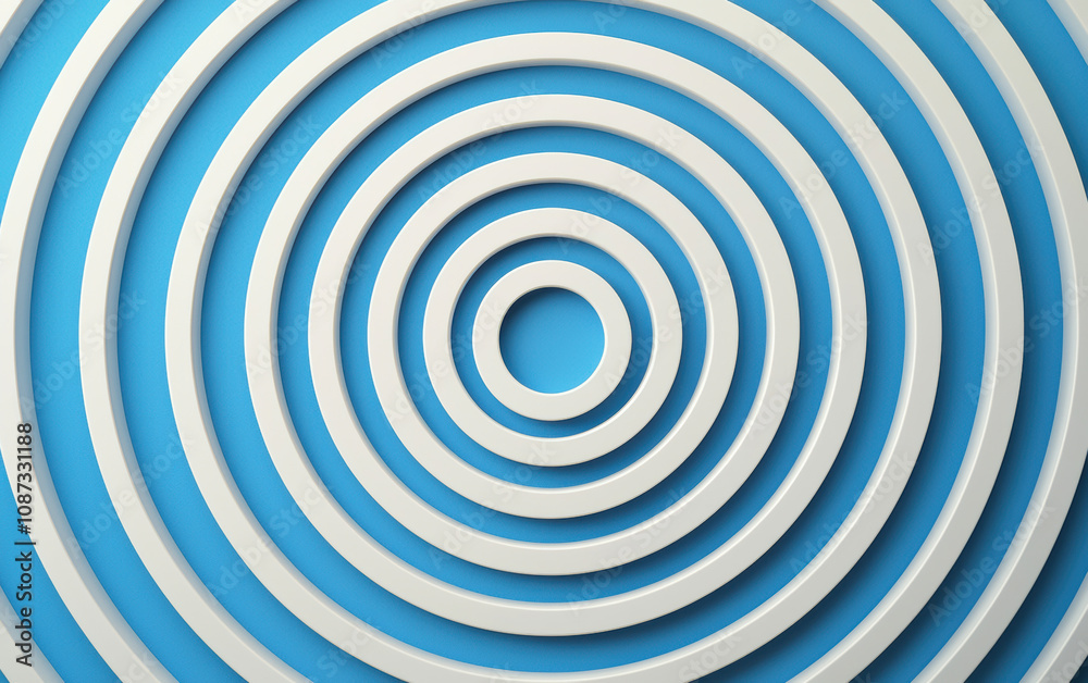 Stylish concentric circles on a vibrant blue background, showcasing modern design elements for artistic and creative projects. Stylish concentric circles on a vibrant blue background, showcasing modern design elements for artistic and creative projects.