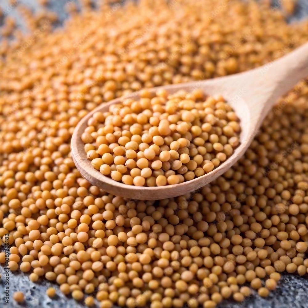 Close-up of mustard seeds in grainy mustard. Close-up of mustard seeds in grainy mustard.