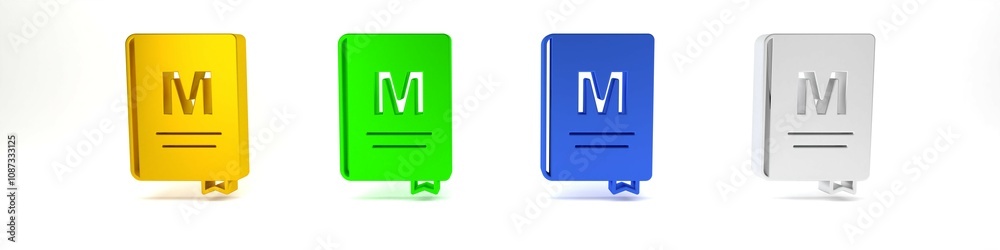 Colorful Restaurant cafe menu icon isolated on white background. Minimalism concept. 3D render illustration Colorful Restaurant cafe menu icon isolated on white background. Minimalism concept. 3D render illustration
