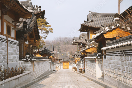 The scenery of Eunpyeong Hanok Village in Seoul, Korea