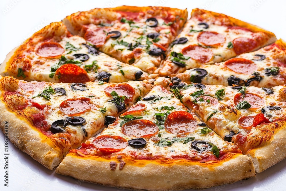 Delicious Pizza on Table Close Up for Food Menu Photography Delicious Pizza on Table Close Up for Food Menu Photography