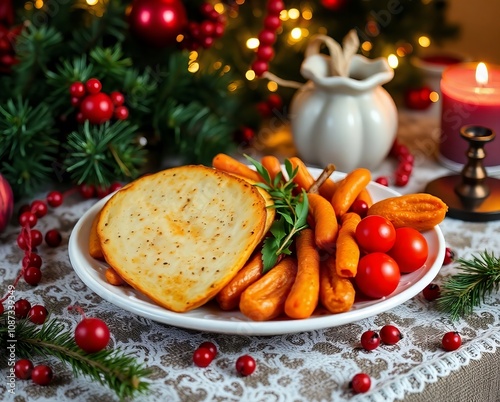 there is a plate of carrots and a sandwich on a table. photo