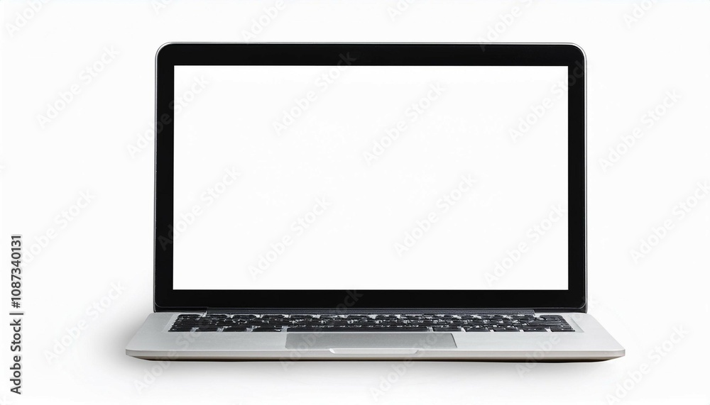 laptop computer with blank screen isolated on white background remove clipping path pen tool laptop computer with blank screen isolated on white background remove clipping path pen tool