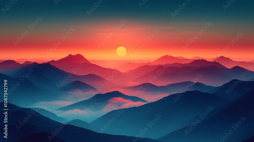 A Serene Landscape at Twilight A Serene Landscape at Twilight