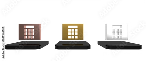 Εκτύπωση καμβά Colorful Password protection and safety access icon isolated on white background