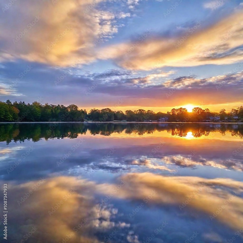 beautiful sunset over the lake beautiful sunset over the lake
