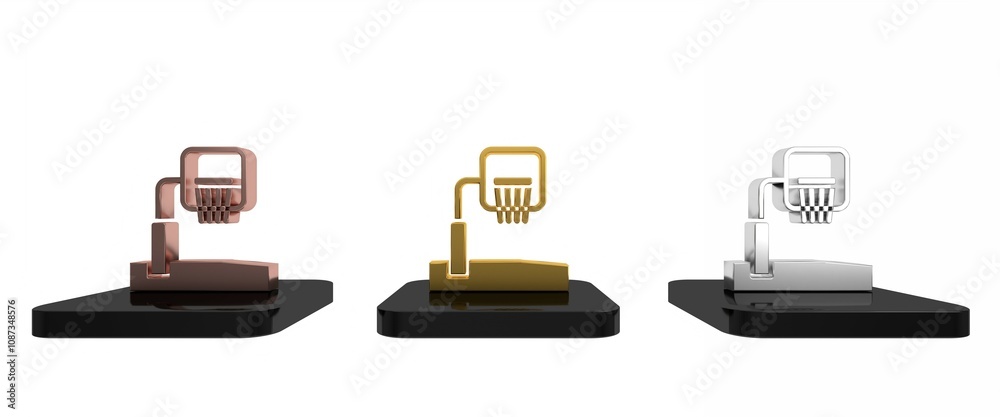 Colorful Basketball backboard icon isolated on white background. Minimalism concept. 3D render illustration Colorful Basketball backboard icon isolated on white background. Minimalism concept. 3D render illustration