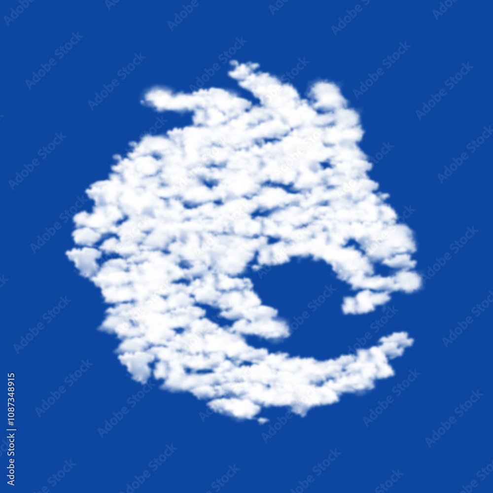 Clouds in the shape of a dragon's head symbol on a transparent background. A symbol consisting of clouds in the center. Illustration on transparent background Clouds in the shape of a dragon's head symbol on a transparent background. A symbol consisting of clouds in the center. Illustration on transparent background