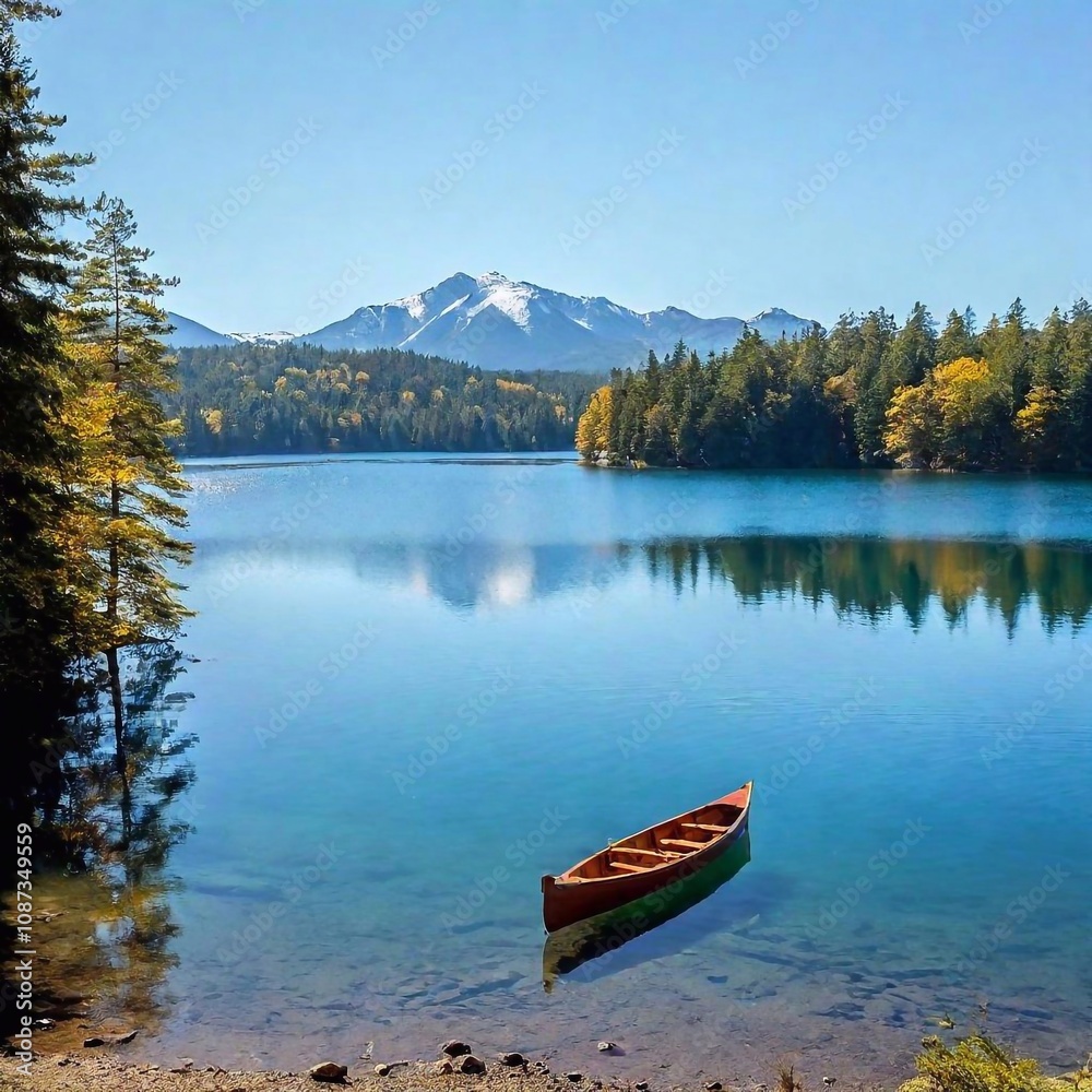 Obraz premium beautiful lake in the mountains