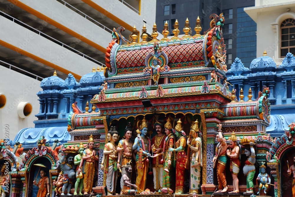 Fototapeta premium Sri Krishnan Temple in Singapore