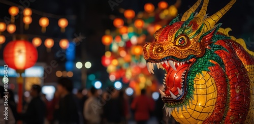 Dragon during Chinese new years lantern festival