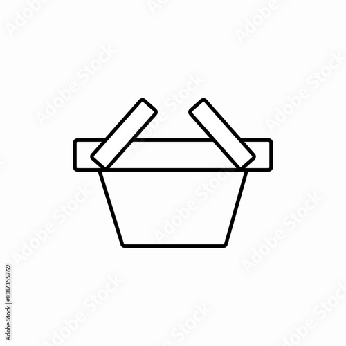 hand finger basket package bag icon click