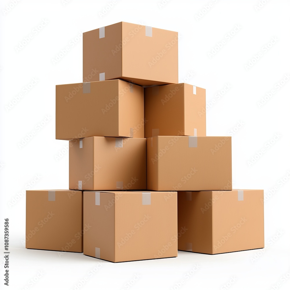 A Towering Stack of Cardboard Boxes: A Visual Representation of Business Logistics A Towering Stack of Cardboard Boxes: A Visual Representation of Business Logistics