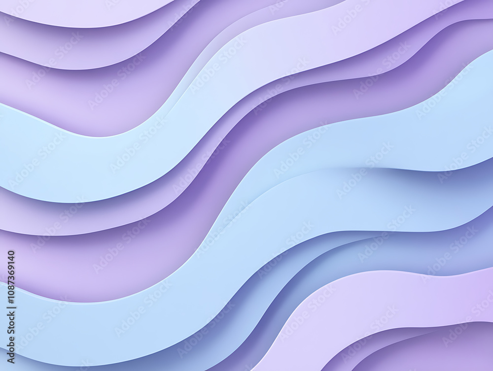 Curve wave shape pattern on lilac blue color illustration wallpaper background Curve wave shape pattern on lilac blue color illustration wallpaper background