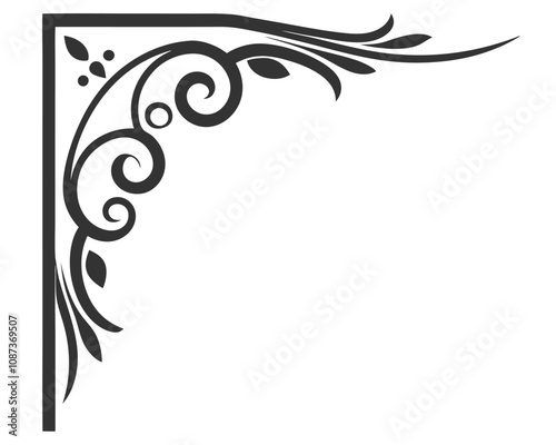 decorative corners and dividers black vector illustration