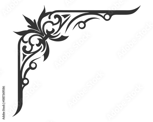 decorative corners and dividers black vector illustration