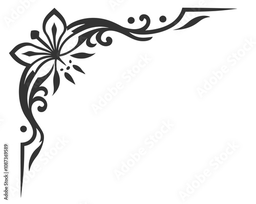 decorative corners and dividers black vector illustration