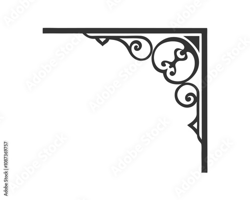 decorative corners and dividers black vector illustration