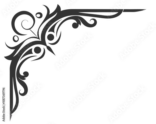 decorative corners and dividers black vector illustration