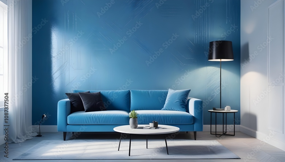 Illustration of the living room interior Illustration of the living room interior
