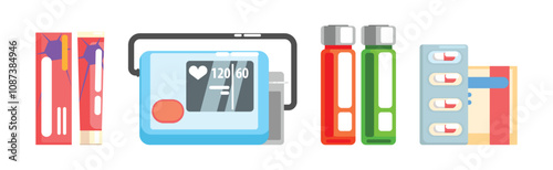 Medicine and Pharmacy Medication for Healthcare Vector Set