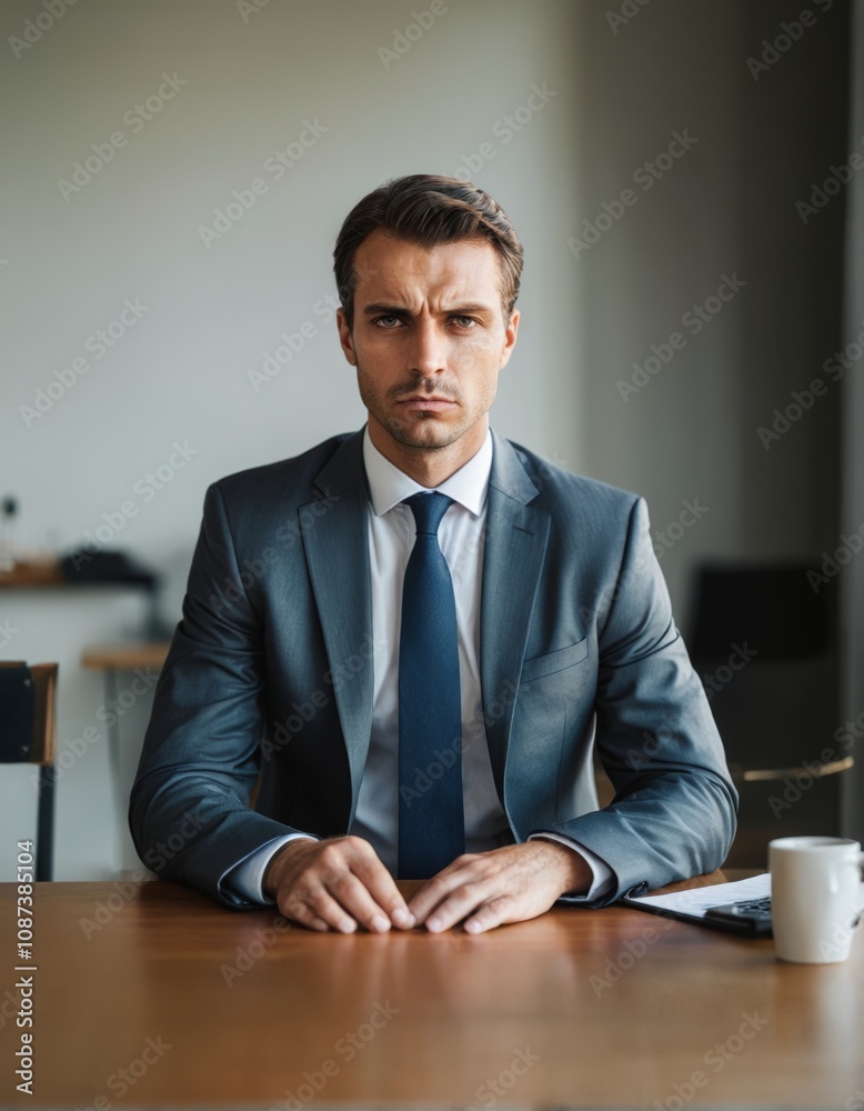 Portrait photo of a serious looking businessman Portrait photo of a serious looking businessman