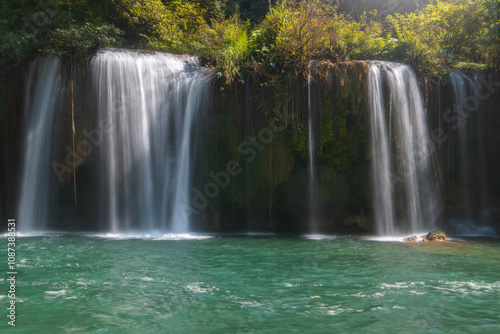 Glue Thor waterfall  in Kayin state, Myanmar