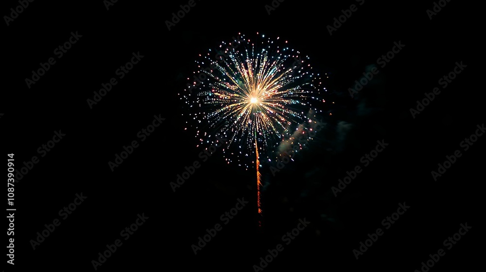 A Brilliant Fireworks Display Illuminates The Night Sky A Brilliant Fireworks Display Illuminates The Night Sky