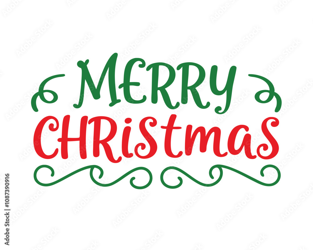 merry christmas typhograpghy vector illustration merry christmas typhograpghy vector illustration