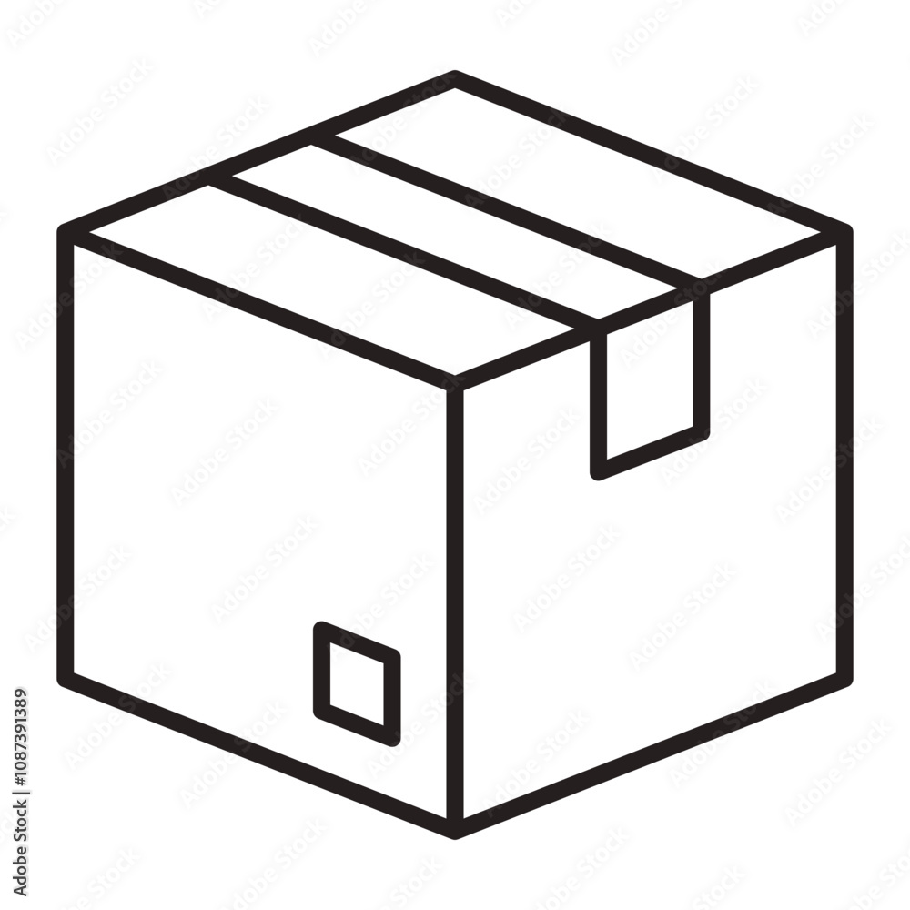 Box for Shipping and Delivery line icon. Box for Shipping and Delivery line icon.