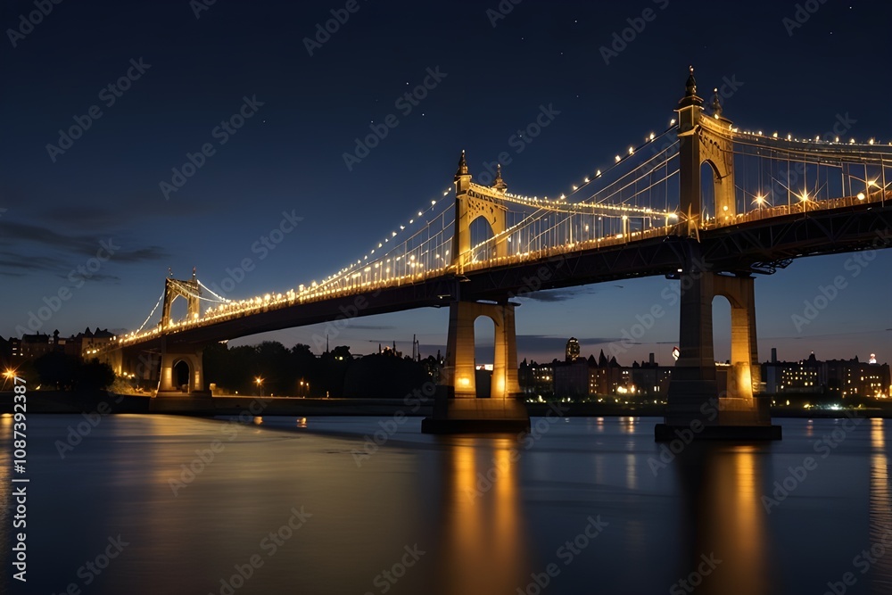 Fototapeta premium city bridge at night